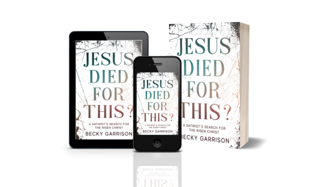 3D multiple image of cover Jesus Died for This?, by Becky Garrison, Published by Lake Drive Books